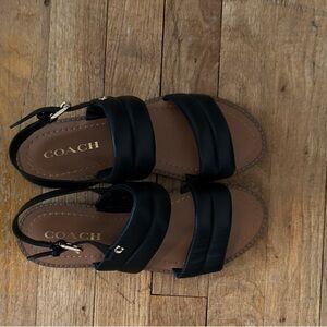 Coach Black and Brown Sandals